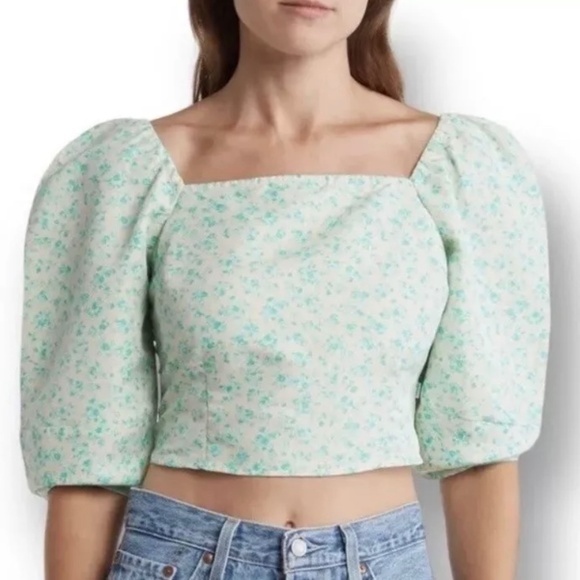 Levi's Tops - Levi’s Women’s Blouse Green Floral Statement Size S New